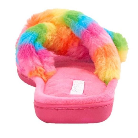Fifth & Luxe Rainbow X Band Slippers Size 9 Fuchsia Pink - Picture 12 of 13